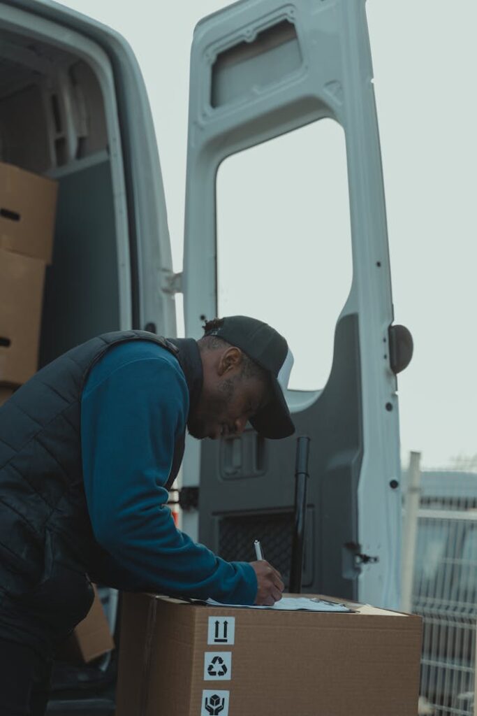 A delivery worker 